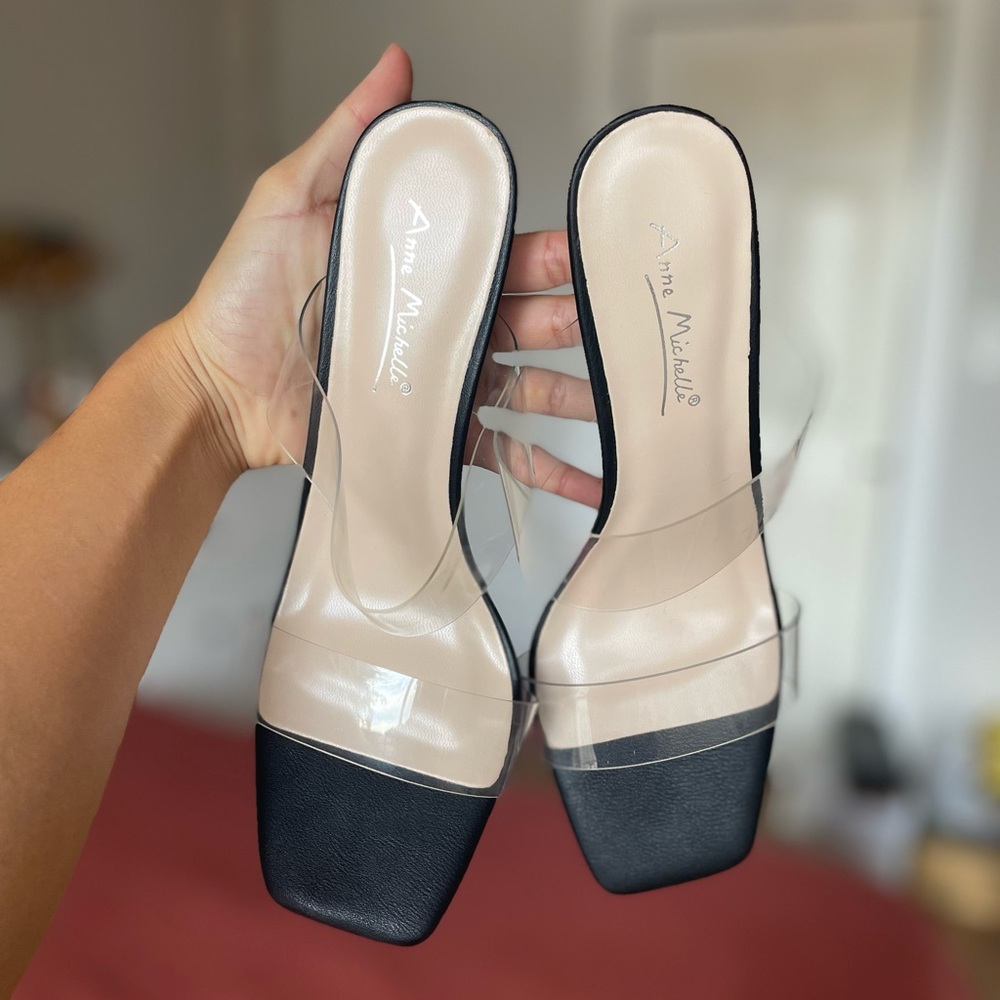 Strappy Clear Heels